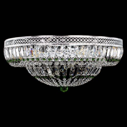 Люстра Венеция Купол пластинка 600 Зеленая в Саратове Гусь Хрустальный