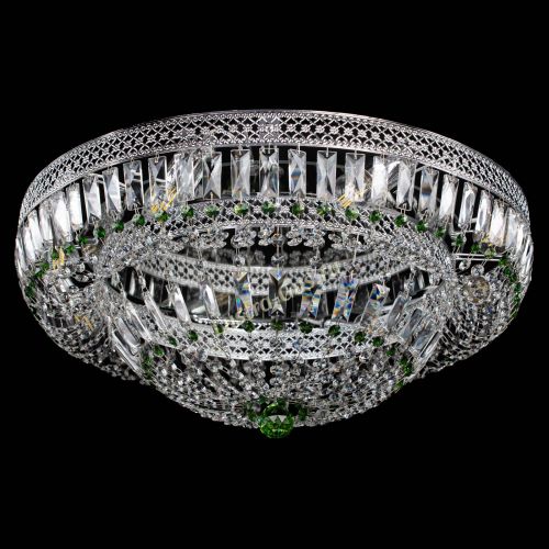 Люстра Венеция Купол пластинка 600 Зеленая в Саратове Гусь Хрустальный