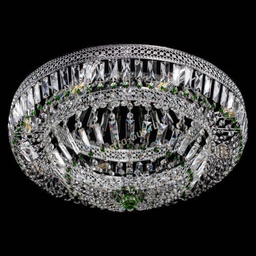 Люстра Венеция Купол пластинка 600 Зеленая в Саратове Гусь Хрустальный