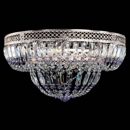 Люстра Венеция Купол пластинка Фиолетовая в Саратове Гусь Хрустальный