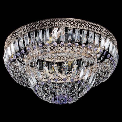 Люстра Венеция Купол пластинка Фиолетовая в Саратове Гусь Хрустальный