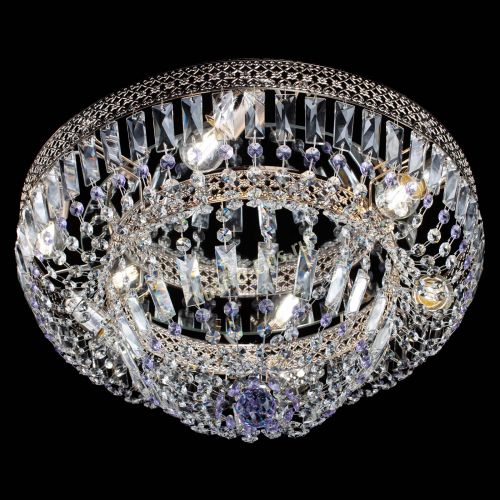 Люстра Венеция Купол пластинка Фиолетовая в Саратове Гусь Хрустальный