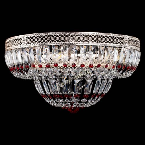 Люстра Венеция Купол пластинка Красная в Саратове Гусь Хрустальный