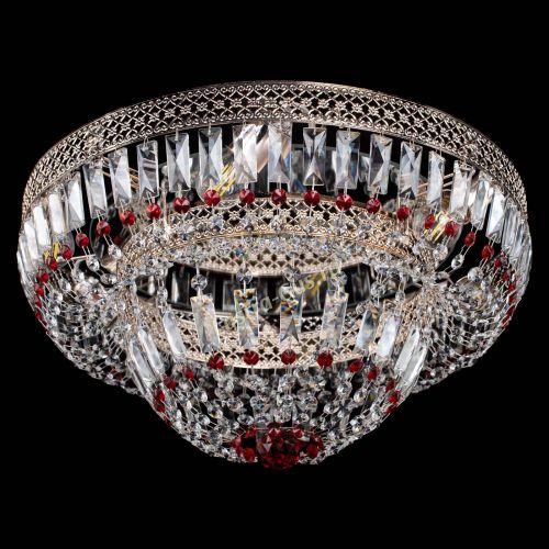 Люстра Венеция Купол пластинка Красная в Саратове Гусь Хрустальный