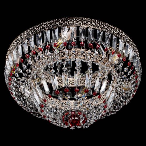 Люстра Венеция Купол пластинка Красная в Саратове Гусь Хрустальный