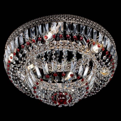 Люстра Венеция Купол пластинка Красная в Саратове Гусь Хрустальный