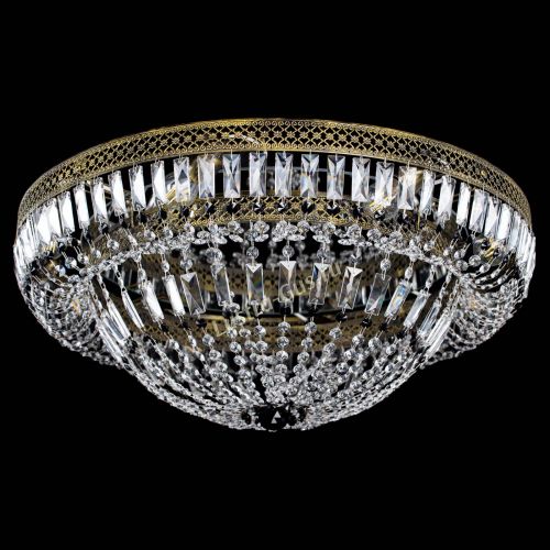 Люстра Венеция Купол пластинка под бронзу Черная в Саратове Гусь Хрустальный