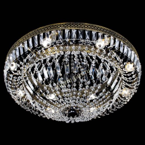 Люстра Венеция Купол пластинка под бронзу Черная в Саратове Гусь Хрустальный