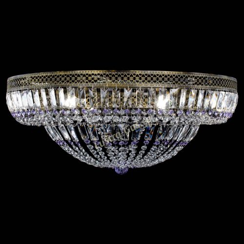 Люстра Венеция Купол пластинка под бронзу Фиолетовая в Саратове Гусь Хрустальный