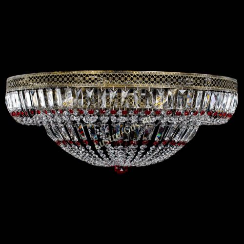 Люстра Венеция Купол пластинка под бронзу Красная в Саратове Гусь Хрустальный