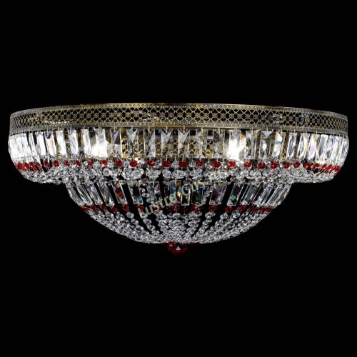 Люстра Венеция Купол пластинка под бронзу Красная в Саратове Гусь Хрустальный