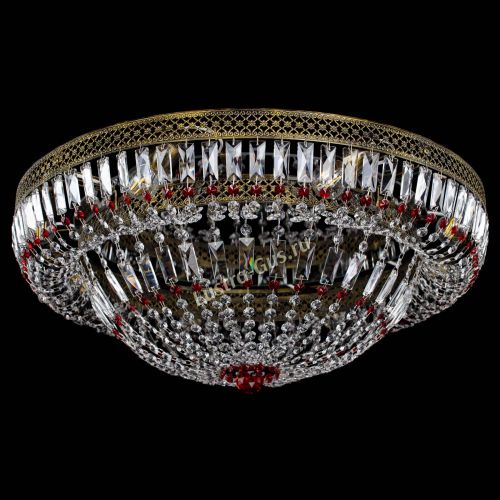 Люстра Венеция Купол пластинка под бронзу Красная в Саратове Гусь Хрустальный