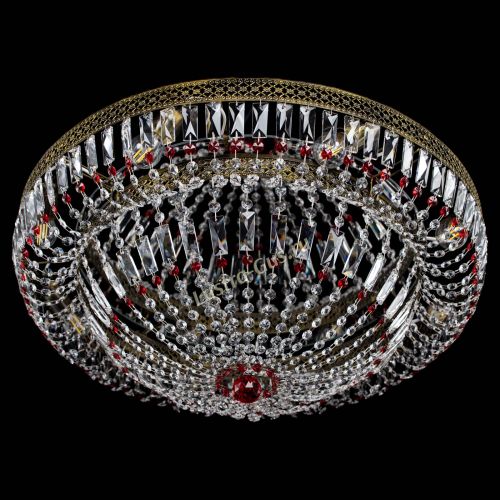Люстра Венеция Купол пластинка под бронзу Красная в Саратове Гусь Хрустальный