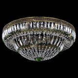 Люстра Венеция Купол пластинка под бронзу Зеленая в Саратове