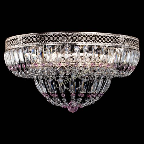 Люстра Венеция Купол пластинка Розовая в Саратове Гусь Хрустальный