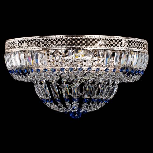 Люстра Венеция Купол пластинка Синяя в Саратове Гусь Хрустальный