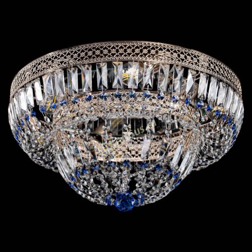 Люстра Венеция Купол пластинка Синяя в Саратове Гусь Хрустальный