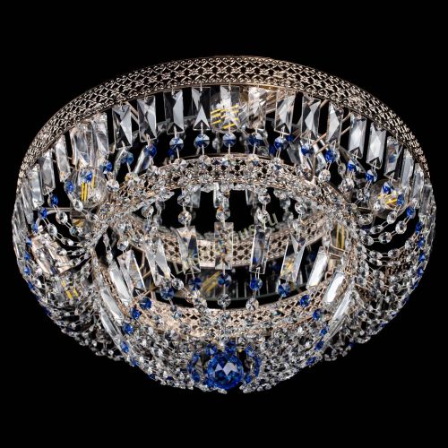 Люстра Венеция Купол пластинка Синяя в Саратове Гусь Хрустальный