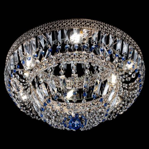 Люстра Венеция Купол пластинка Синяя в Саратове Гусь Хрустальный