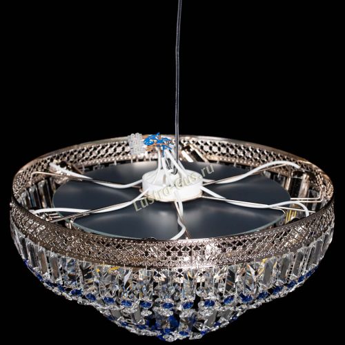Люстра Венеция Купол пластинка Синяя в Саратове Гусь Хрустальный