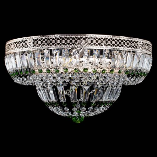 Люстра Венеция Купол пластинка Зеленая в Саратове Гусь Хрустальный