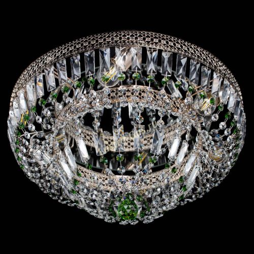 Люстра Венеция Купол пластинка Зеленая в Саратове Гусь Хрустальный