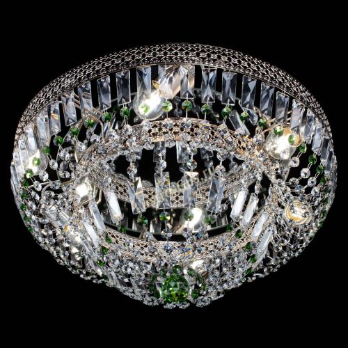 Люстра Венеция Купол пластинка Зеленая в Саратове Гусь Хрустальный