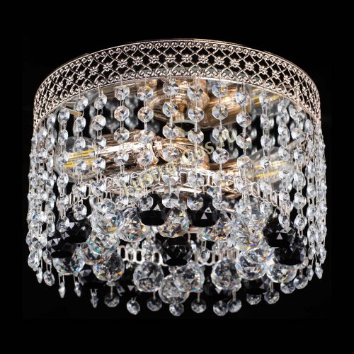 Люстра Венеция шар №2 черная в Саратове Гусь Хрустальный