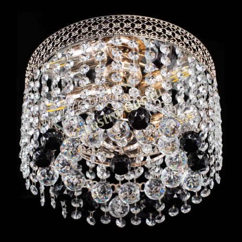 Люстра Венеция шар №2 черная в Саратове Гусь Хрустальный