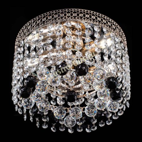 Люстра Венеция шар №2 черная в Саратове Гусь Хрустальный