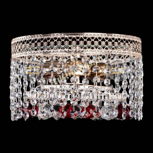 Люстра Венеция шар №2 красная в Саратове Гусь Хрустальный