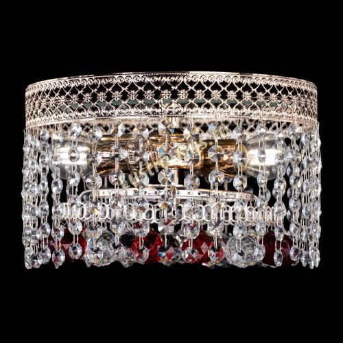 Люстра Венеция шар №2 красная в Саратове Гусь Хрустальный