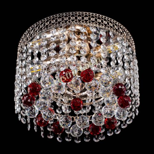 Люстра Венеция шар №2 красная в Саратове Гусь Хрустальный