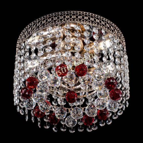 Люстра Венеция шар №2 красная в Саратове Гусь Хрустальный