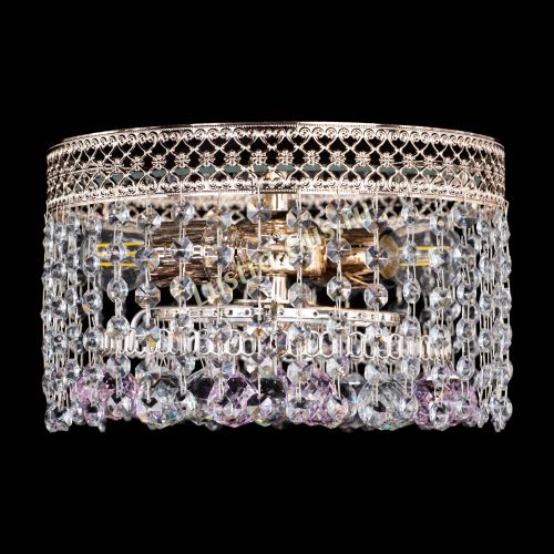 Люстра Венеция шар №2 розовая в Саратове Гусь Хрустальный