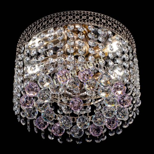 Люстра Венеция шар №2 розовая в Саратове Гусь Хрустальный