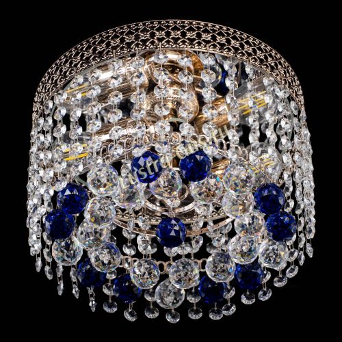 Люстра Венеция шар №2 синяя в Саратове Гусь Хрустальный