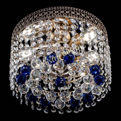 Люстра Венеция шар №2 синяя в Саратове Гусь Хрустальный