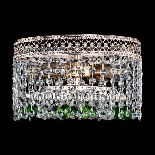 Люстра Венеция шар №2 зеленая в Саратове Гусь Хрустальный