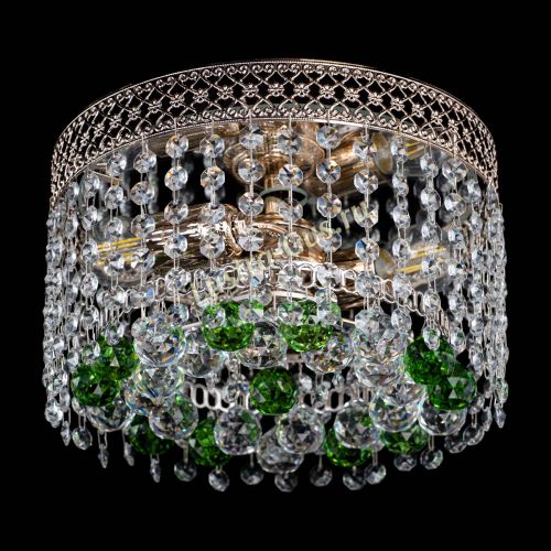 Люстра Венеция шар №2 зеленая в Саратове Гусь Хрустальный