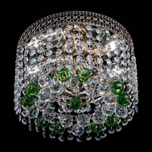 Люстра Венеция шар №2 зеленая в Саратове Гусь Хрустальный