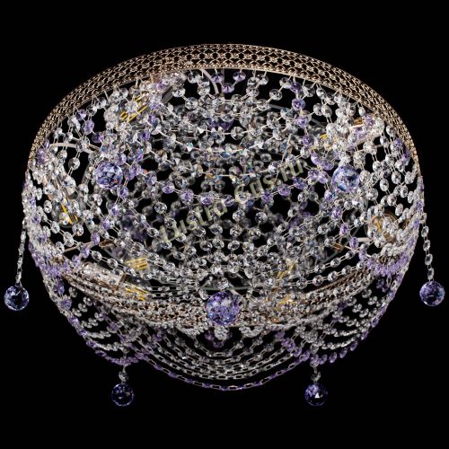 Люстра Венеция Жасмин фиолетовая в Саратове Гусь Хрустальный