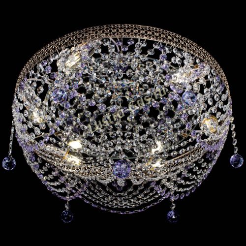 Люстра Венеция Жасмин фиолетовая в Саратове Гусь Хрустальный