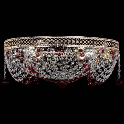Люстра Венеция Жасмин красная в Саратове Гусь Хрустальный