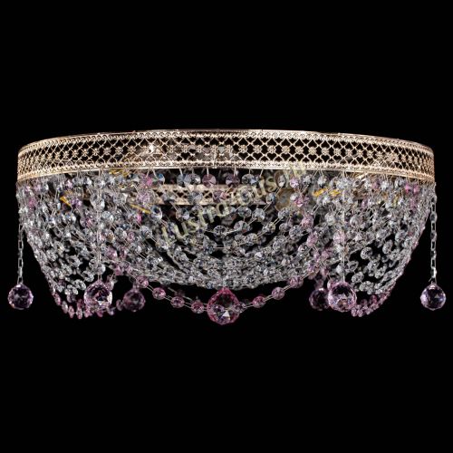 Люстра Венеция Жасмин розовая в Саратове Гусь Хрустальный