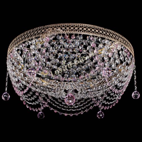 Люстра Венеция Жасмин розовая в Саратове Гусь Хрустальный