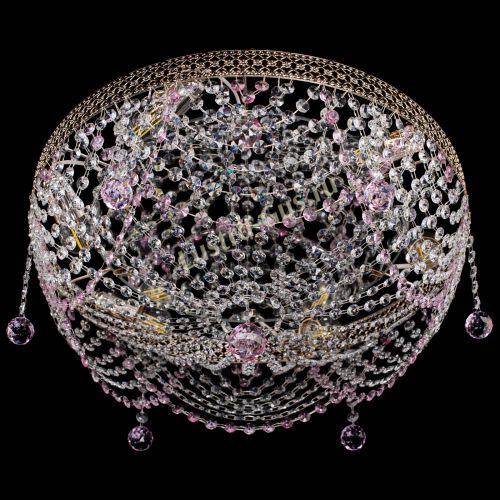 Люстра Венеция Жасмин розовая в Саратове Гусь Хрустальный