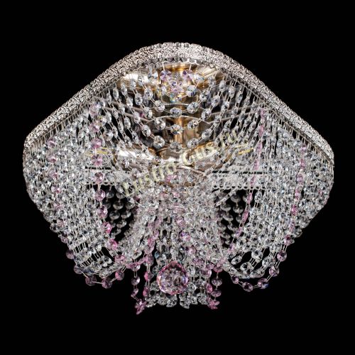 Люстра Верона Токката №5 розовая в Саратове Гусь Хрустальный