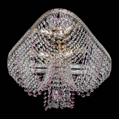 Люстра Верона Токката №5 розовая в Саратове Гусь Хрустальный