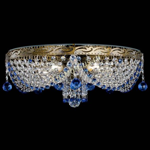 Люстра Виктория Синяя под бронзу в Саратове Гусь Хрустальный